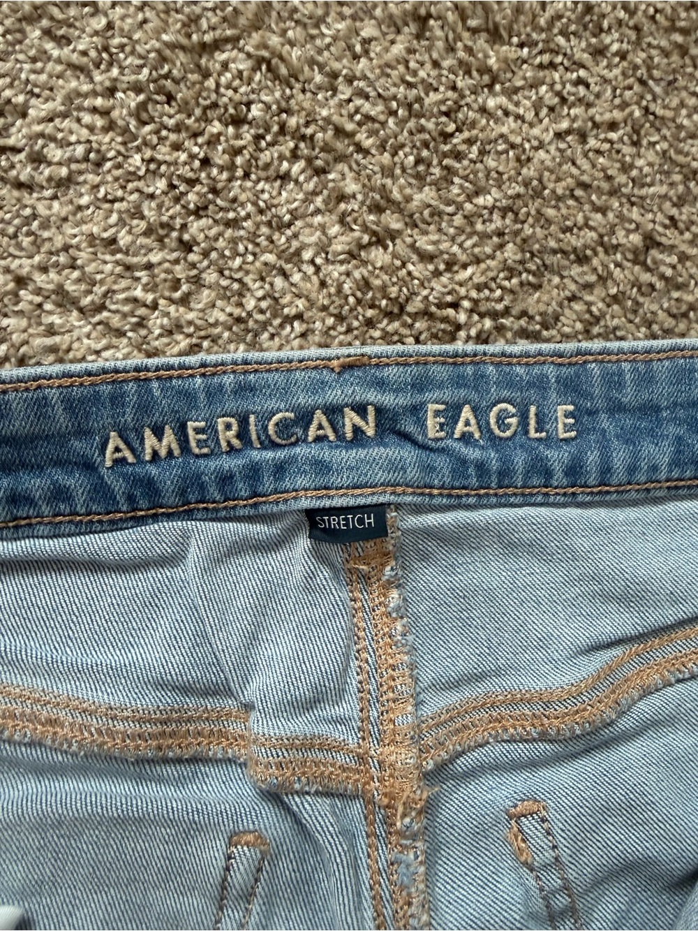 American Eagle Super High Rise Baggy Wide Leg Jeans EUC - Picture 5 of 6